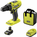 Ryobi 18V ONE+ R18PD3-1C20S Cordless Combi Drill Set With 1 x 2.0Ah Li-ion Battery, Charger And Carry Bag