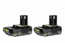 2 x Ryobi RB1820C 18V ONE+ Li-ion 2.0Ah Battery With Fuel Gauge (Pack Of 2)