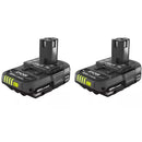 2 x Ryobi RB1815C 18V ONE+ Li-ion 1.5Ah Battery With Fuel Gauge (Pack of 2)