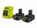 2 x Ryobi RB1815C 18V ONE+ Li-ion 1.5Ah Batteries With RC18115 Charger