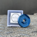 25mm Bush Socket Blue Anodised Aluminium 1/4" Drive