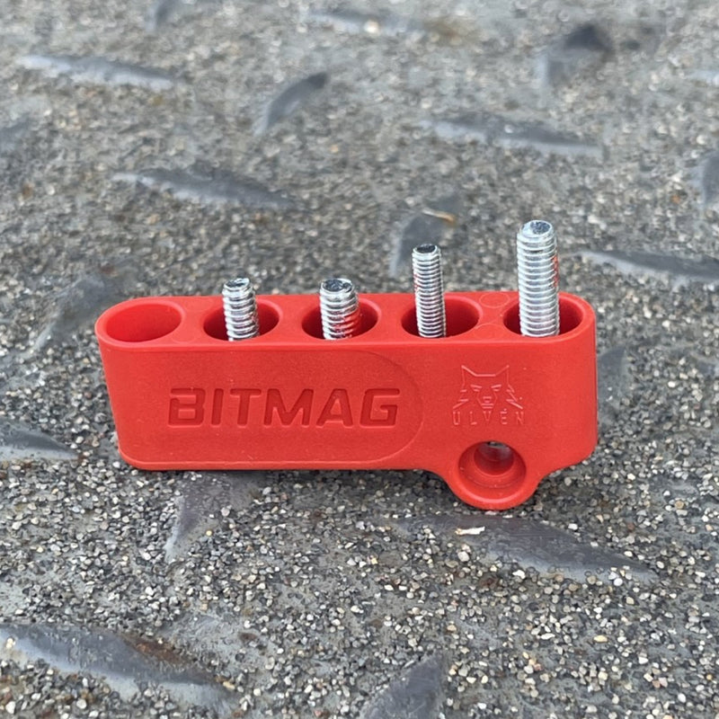 BitMag Magnetic Bit Holder for Drills and Drivers - Milwaukee Red